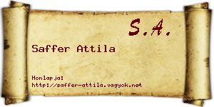 Saffer Attila névjegykártya