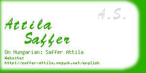 attila saffer business card